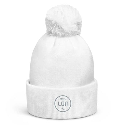 HOTEL LÜN Bommel-Beanie (Weiß) - Time Of Vibes