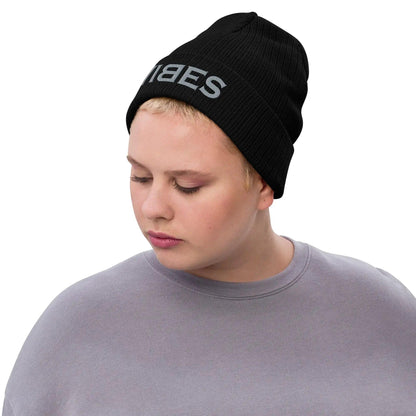 VIBES Beanie - Strickmütze Unisex (Schwarz/Grau) - Time Of Vibes