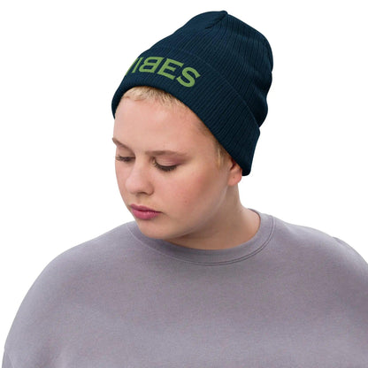 VIBES Beanie - Strickmütze Unisex (Dunkelblau/Grün) - Time Of Vibes