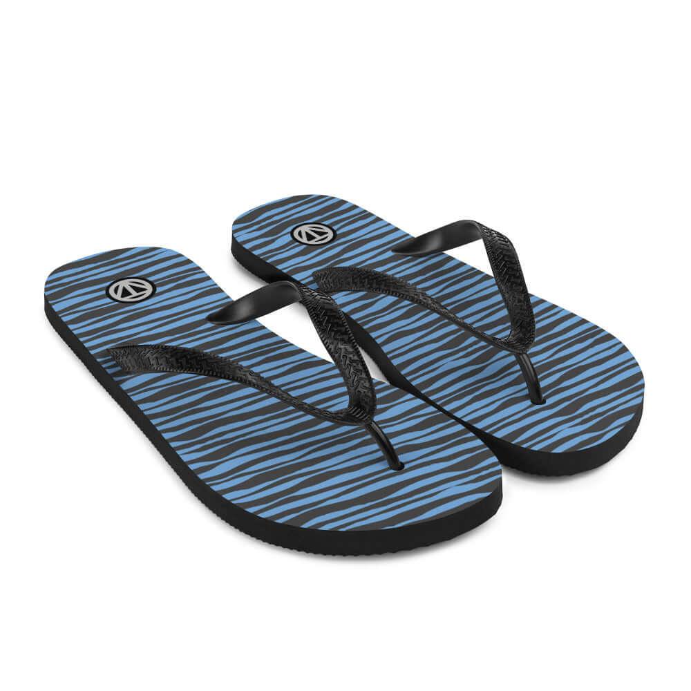 Weiße Sublimation Flip Flops, Vorderansicht rechts, auf weißem Hintergrund