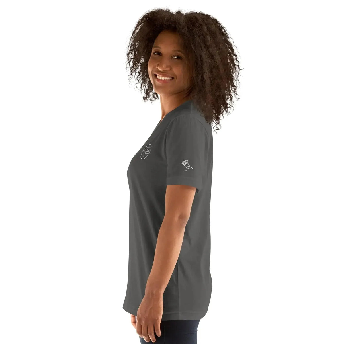HOTEL LÜN Unisex-T-Shirt Bestickt (Grau) - Time Of Vibes