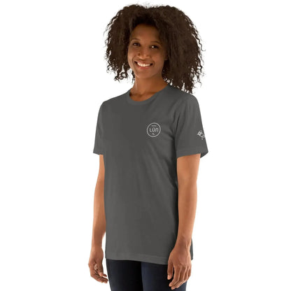HOTEL LÜN Unisex-T-Shirt Bestickt (Grau) - Time Of Vibes