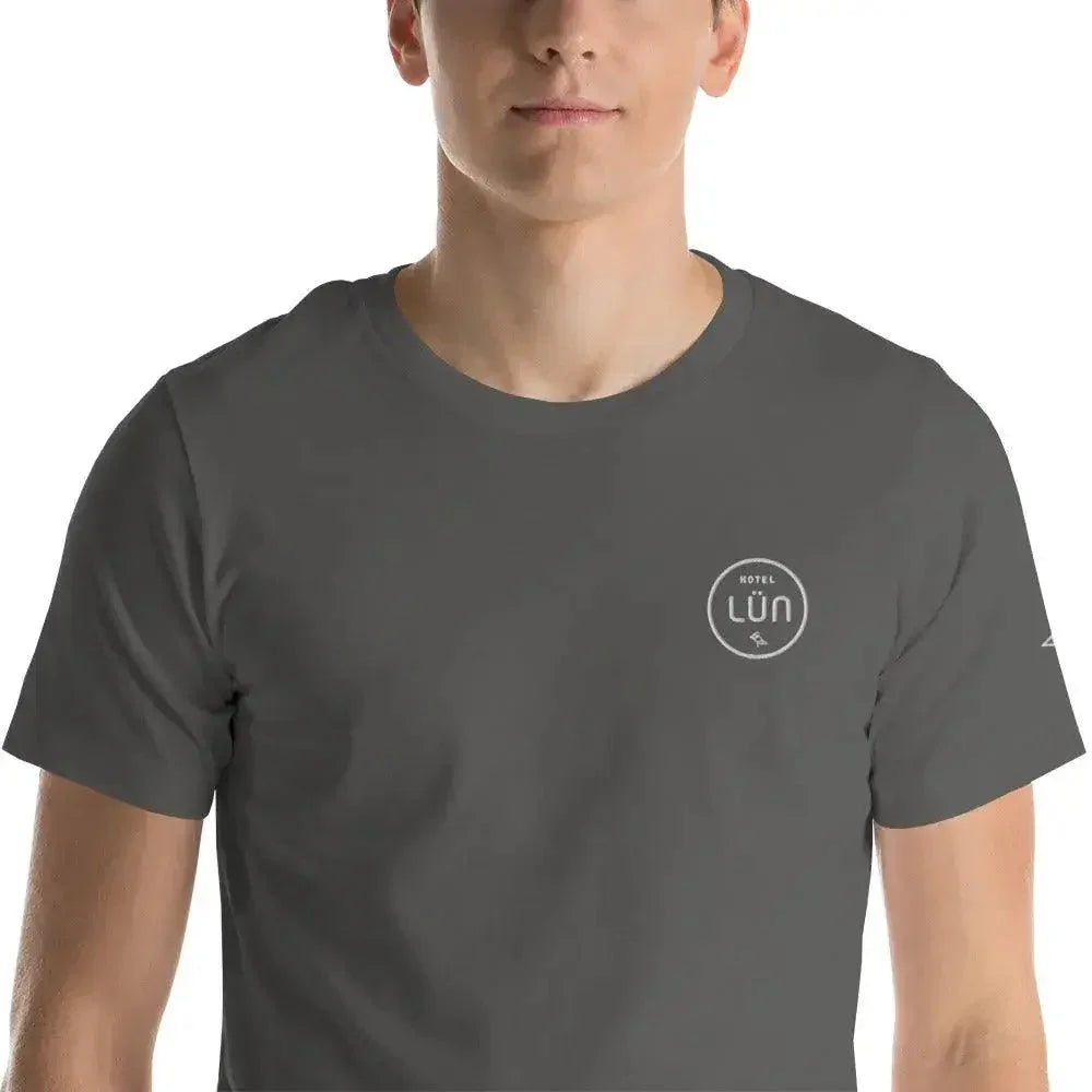 HOTEL LÜN Unisex-T-Shirt Bestickt (Grau) - Time Of Vibes