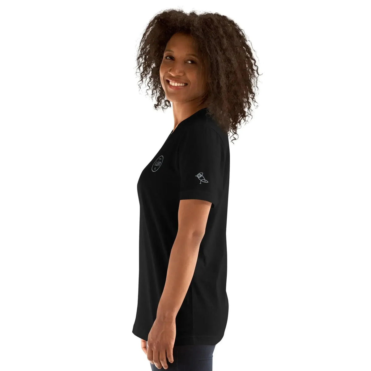 HOTEL LÜN T-Shirt Bestickt Unisex (Schwarz) - Time Of Vibes