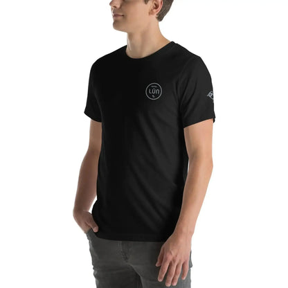 HOTEL LÜN T-Shirt Bestickt Unisex (Schwarz) - Time Of Vibes